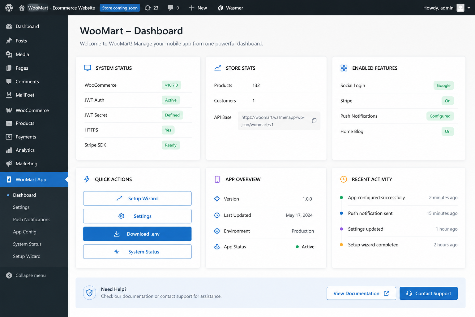 WordPress Admin Panel